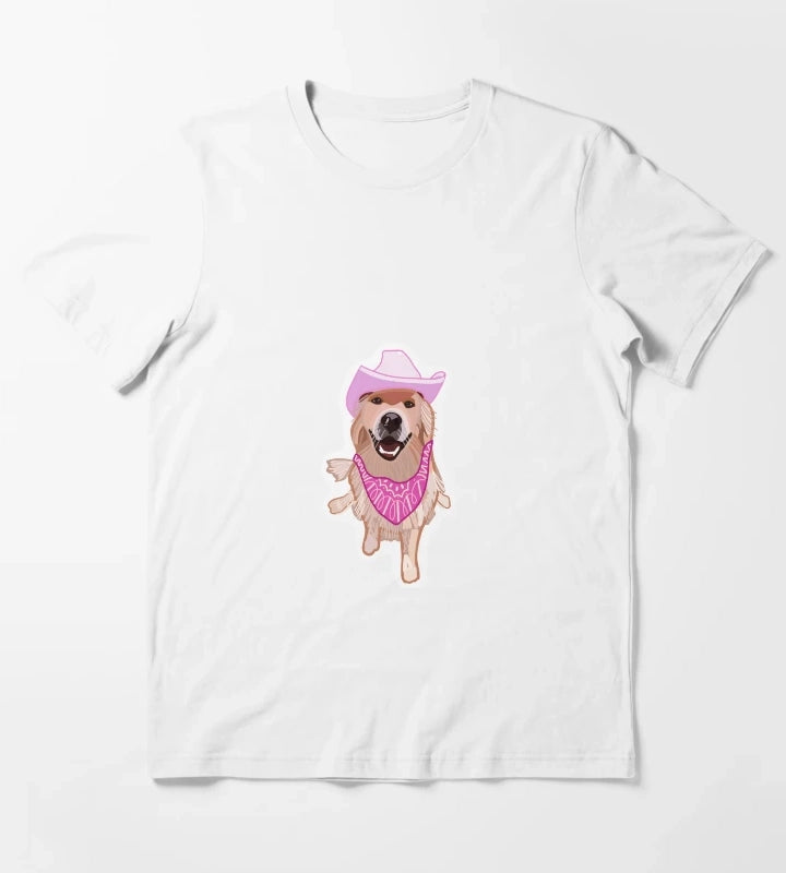Cowboy dog T-Shirt White