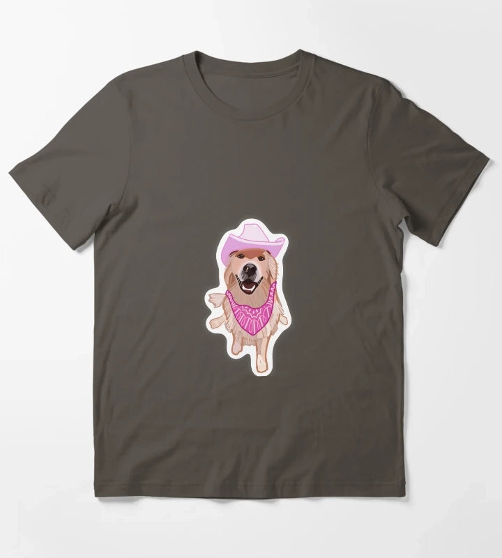 Cowboy dog T-Shirt Dark Grey