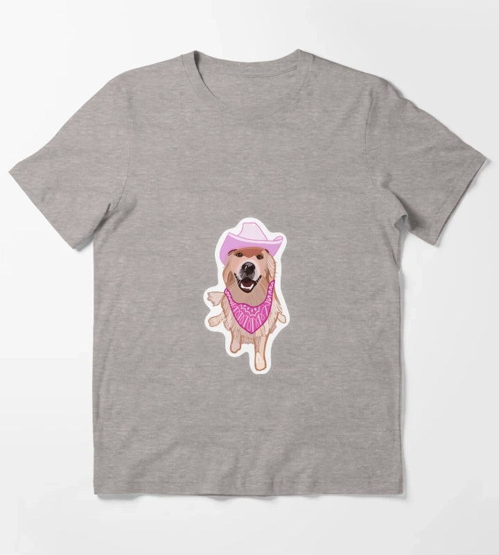 Cowboy dog T-Shirt Heather Grey