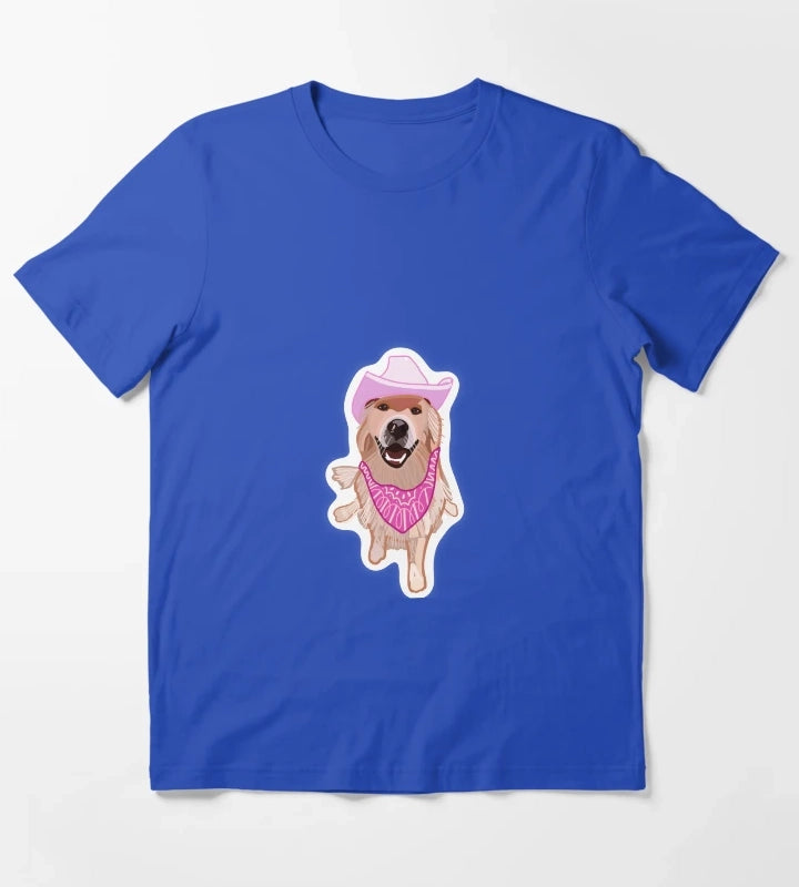 Cowboy dog T-Shirt Blue