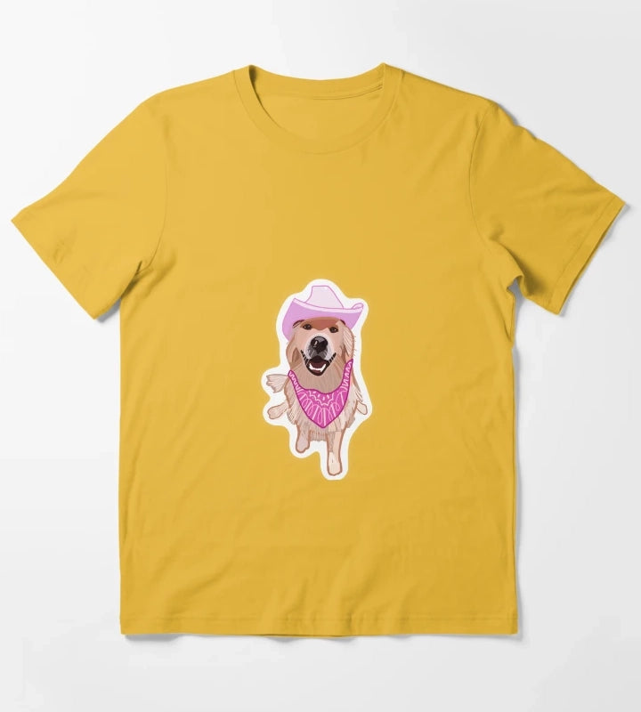 Cowboy dog T-Shirt Yellow