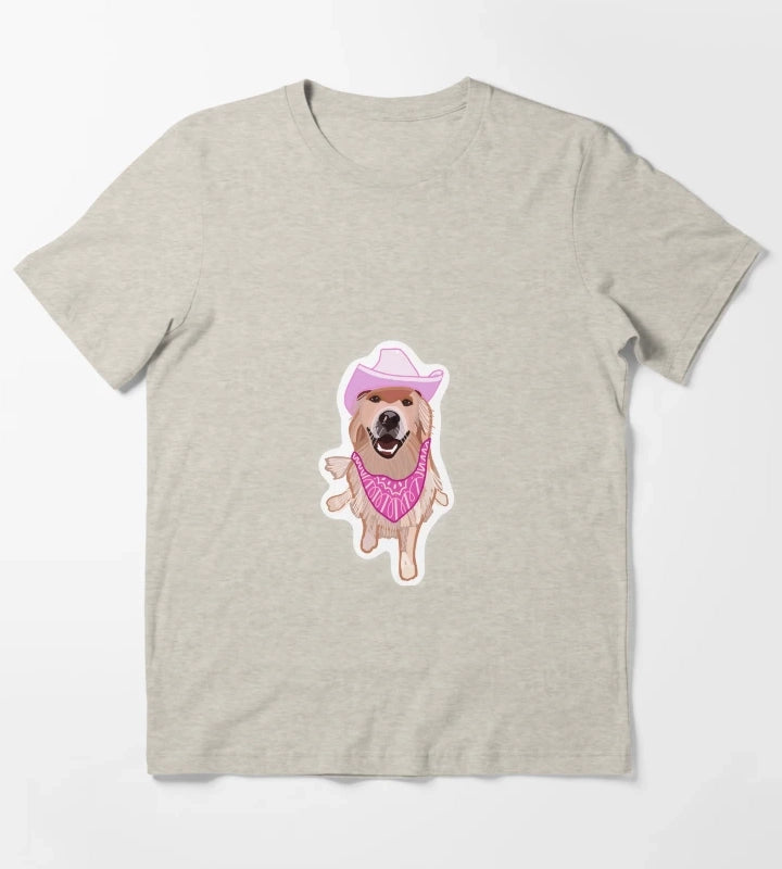 Cowboy dog T-Shirt Cream
