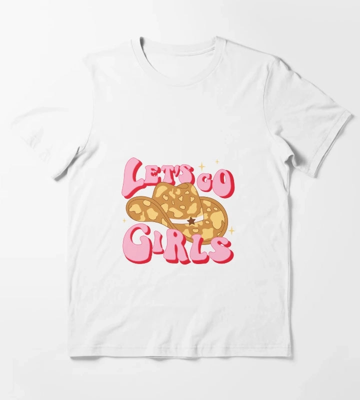 Cowboy hat Let s go girls T-Shirt White