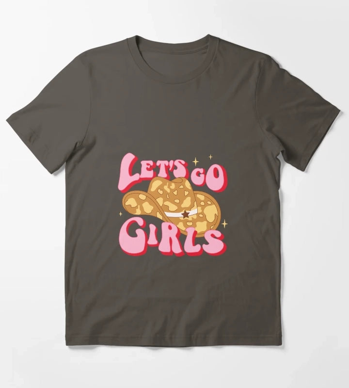 Cowboy hat Let s go girls T-Shirt Dark Grey