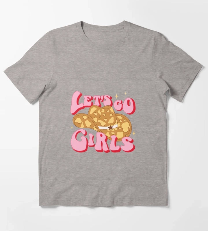 Cowboy hat Let s go girls T-Shirt Heather Grey