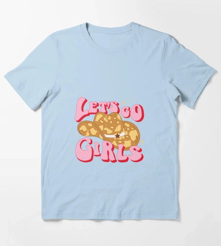 Cowboy hat Let s go girls T-Shirt Sky Blue