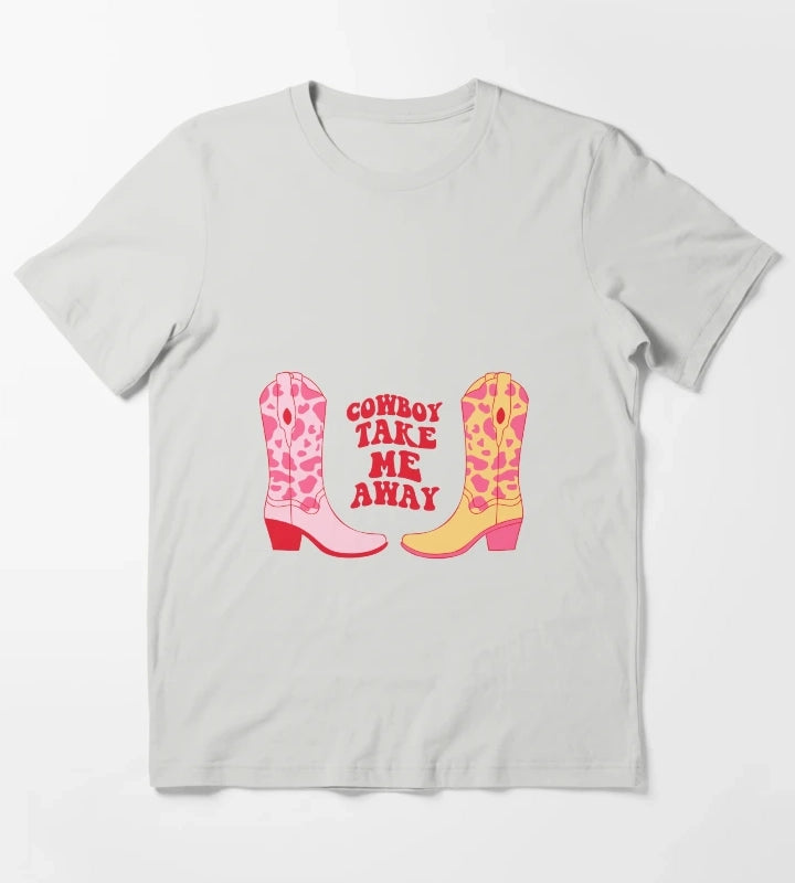 Cowboy take me away Cowboy boots T-Shirt Light Grey