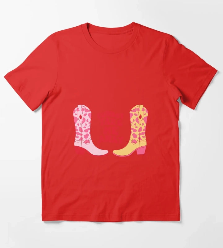 Cowboy take me away Cowboy boots T-Shirt Red