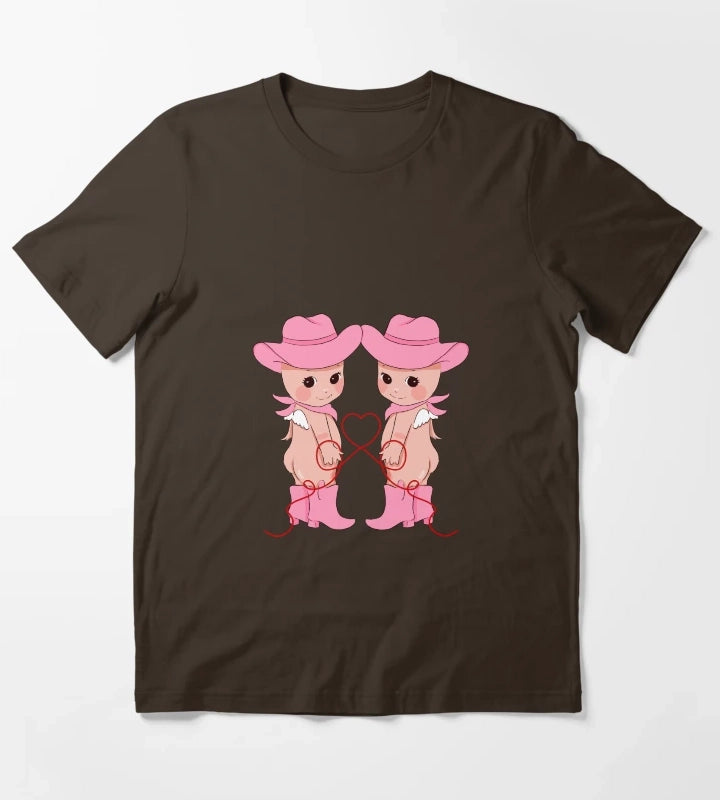 Cowgirl Cherubs Pink Cowgirl T-Shirt Brown