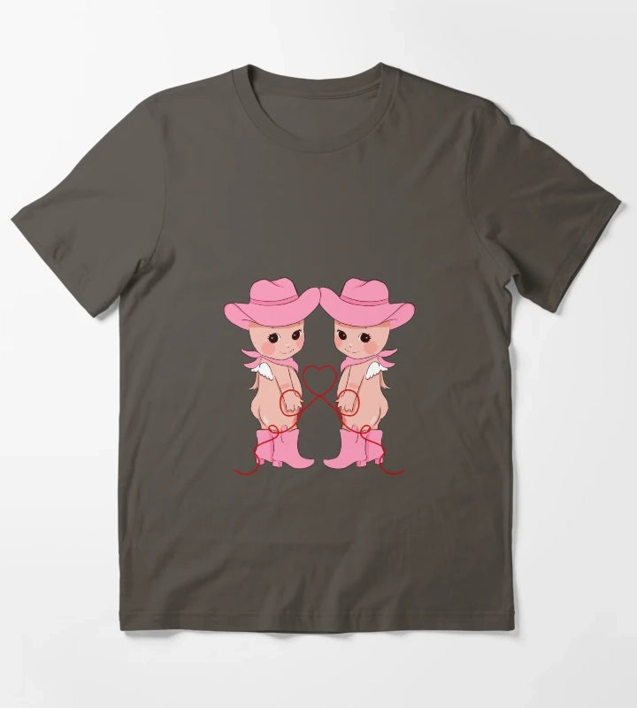 Cowgirl Cherubs Pink Cowgirl T-Shirt Dark Grey