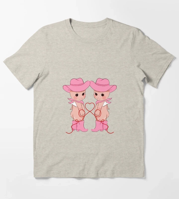 Cowgirl Cherubs Pink Cowgirl T-Shirt Cream