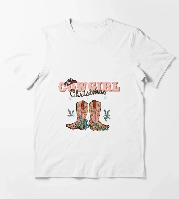 Cowgirl Christmas T-Shirt White