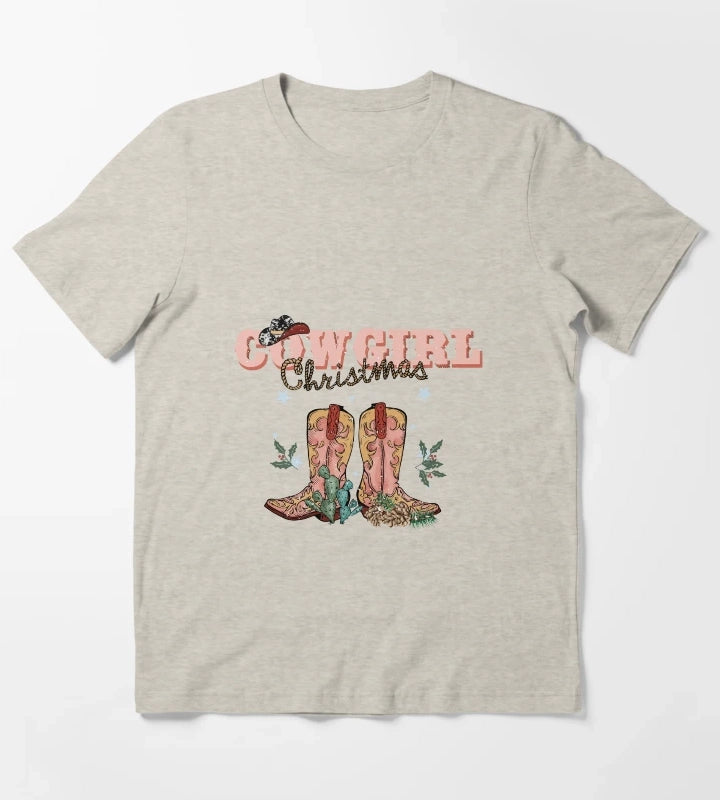 Cowgirl Christmas T-Shirt Cream