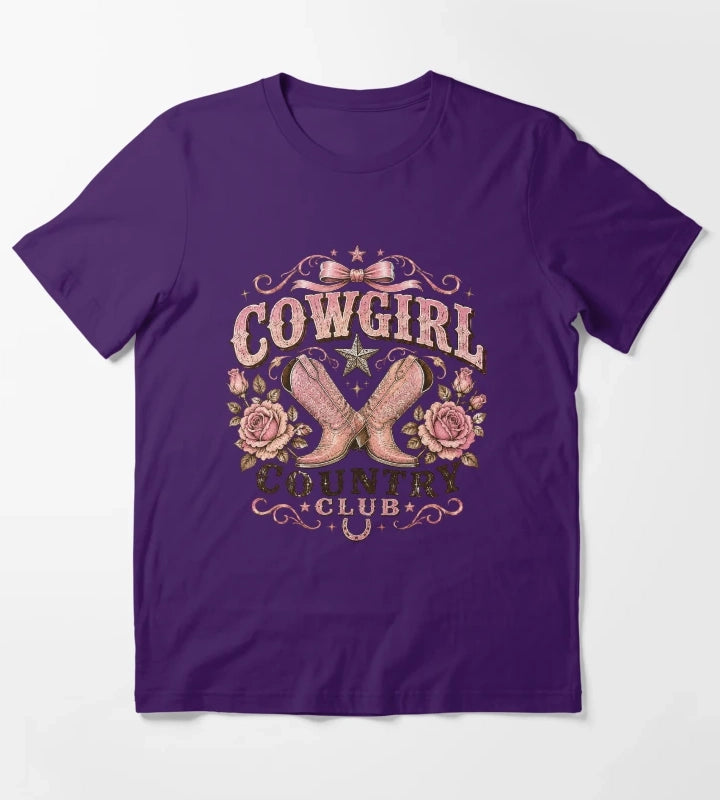 Cowgirl Country Club T-Shirt Purple