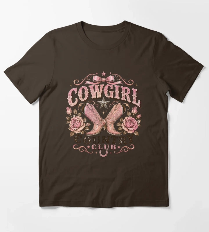 Cowgirl Country Club T-Shirt Brown