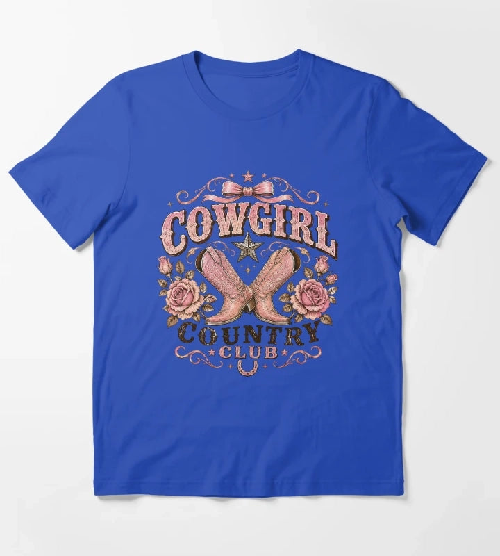 Cowgirl Country Club T-Shirt Blue