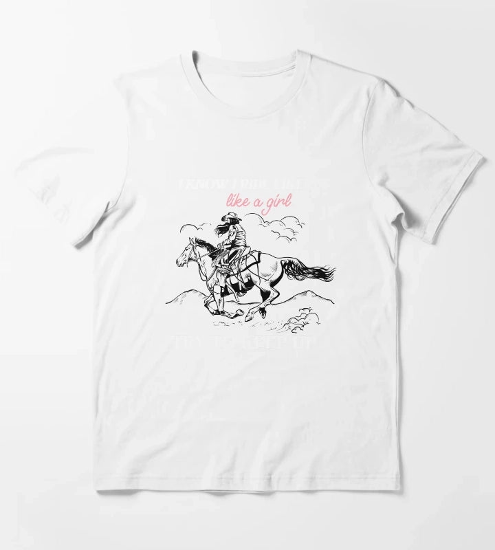 Cowgirl Design T-Shirt White