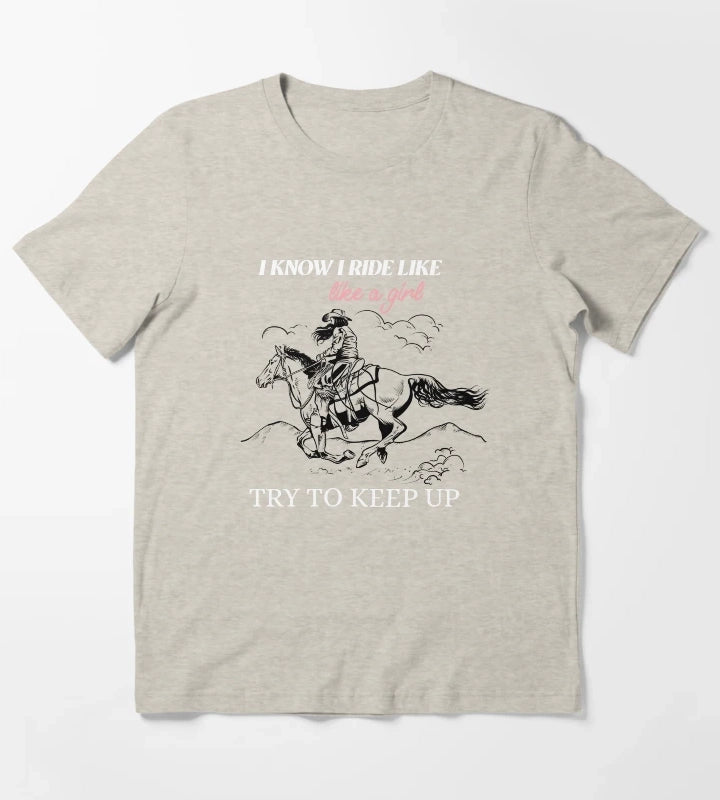 Cowgirl Design T-Shirt Cream