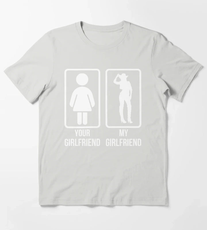 Cowgirl Girlfriend T-Shirt Light Grey