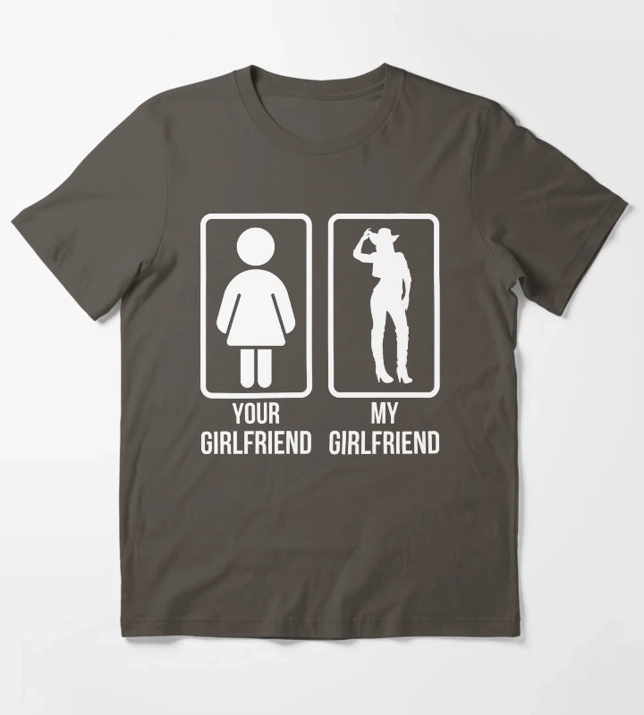 Cowgirl Girlfriend T-Shirt Dark Grey