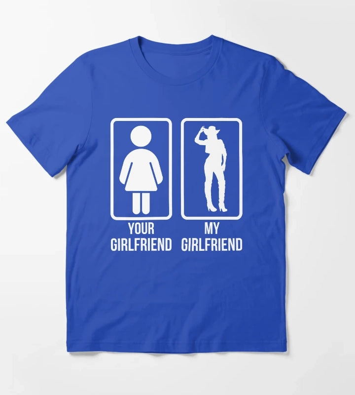 Cowgirl Girlfriend T-Shirt Blue