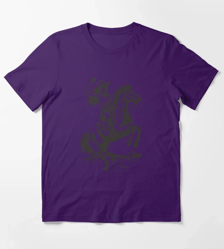 Cowgirl Horseback Western Cowboy T-Shirt Purple