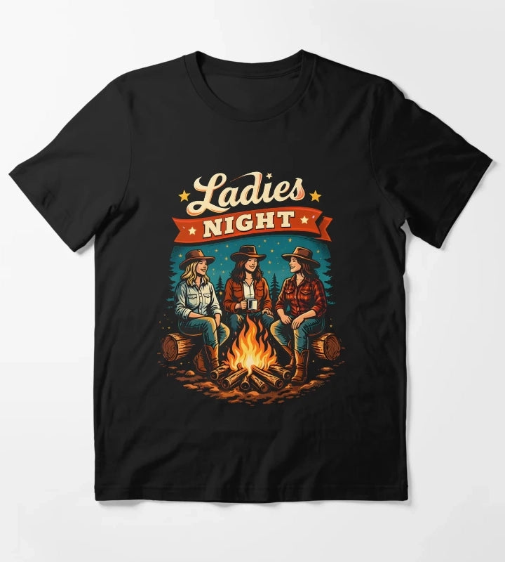 Cowgirl Ladies Night Campfire T-Shirt