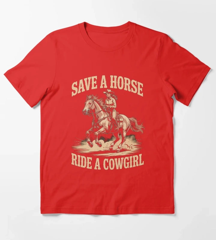 Cowgirl Lesbian Pride T-Shirt Red