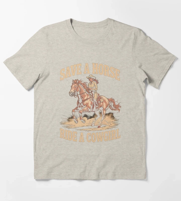 Cowgirl Lesbian Pride T-Shirt Cream