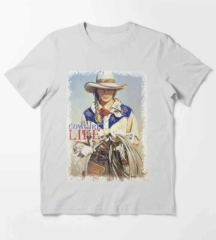 Cowgirl Life T-Shirt Light Grey