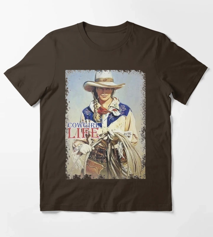 Cowgirl Life T-Shirt Brown