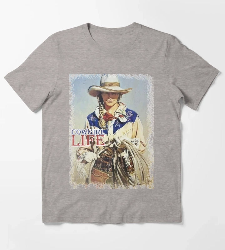 Cowgirl Life T-Shirt Heather Grey
