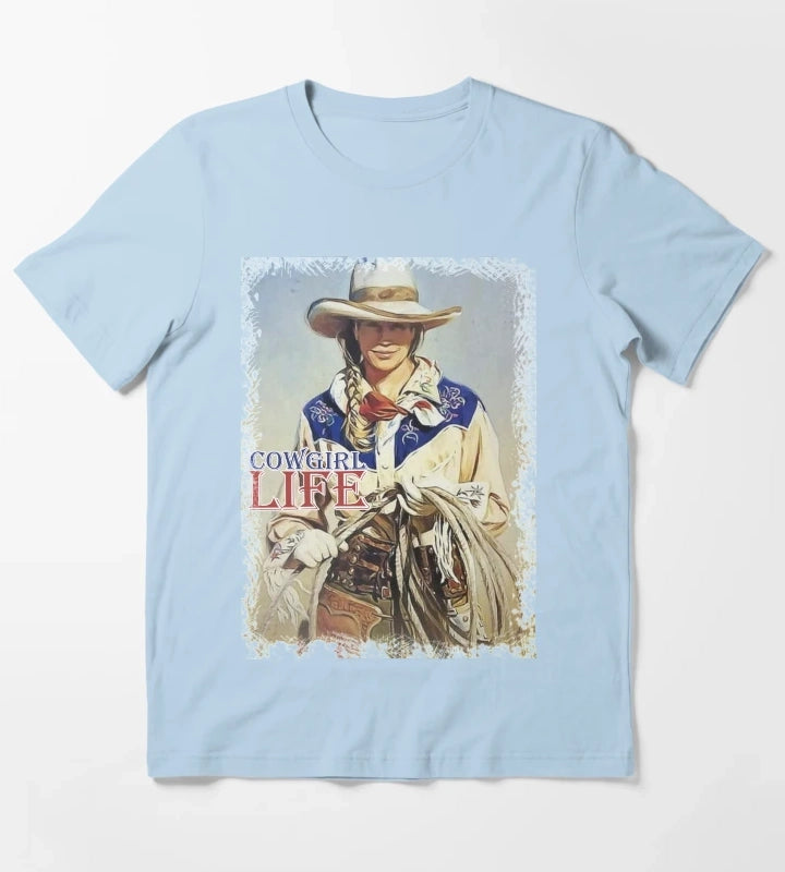 Cowgirl Life T-Shirt Sky Blue