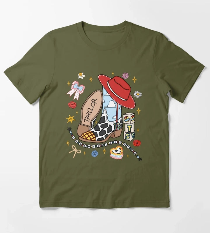 Cowgirl Like Me I Knew It I Knew You Funny Western TS Cowgirl Country Music T-Shirt Olive Green
