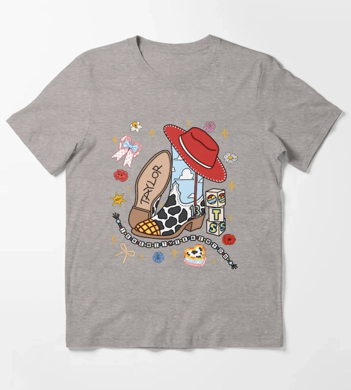 Cowgirl Like Me I Knew It I Knew You Funny Western TS Cowgirl Country Music T-Shirt Heather Grey