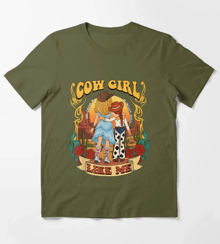 Cowgirl Like Me I Knew It I Knew You T-Shirt Olive Green