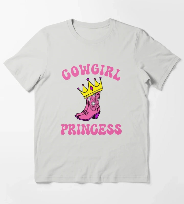 Cowgirl Princess Pink T-Shirt Light Grey