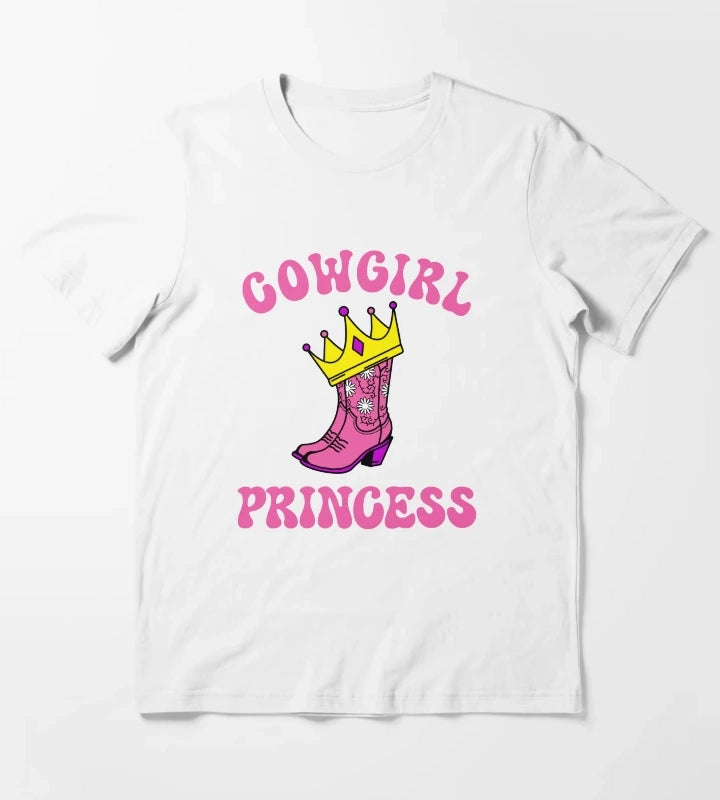 Cowgirl Princess Pink T-Shirt White