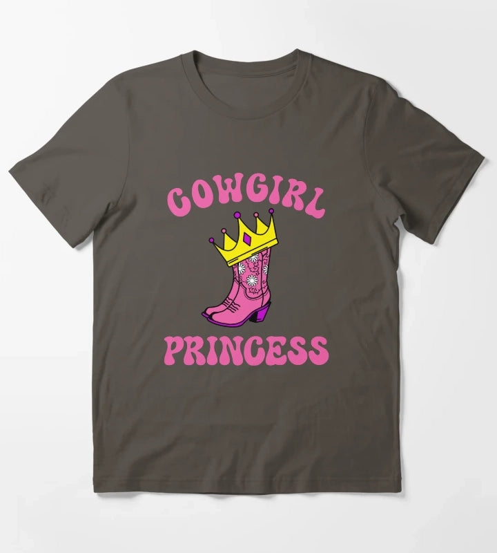 Cowgirl Princess Pink T-Shirt Dark Grey