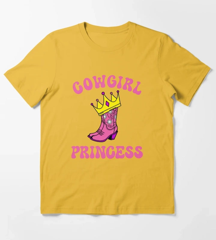 Cowgirl Princess Pink T-Shirt Yellow