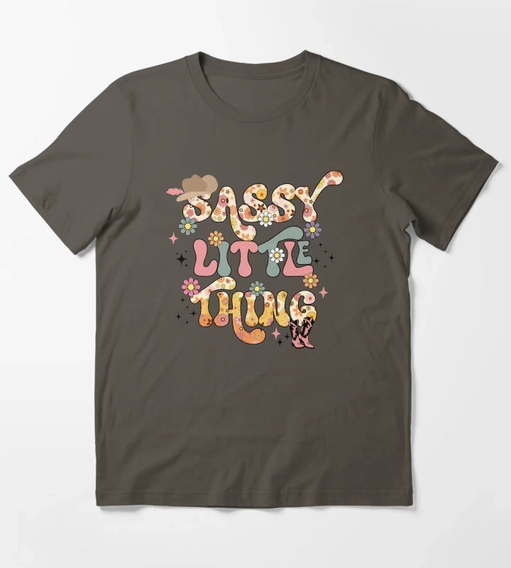 Cowgirl Sassy Little Thing T-Shirt Dark Grey