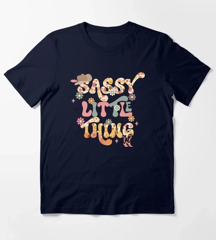 Cowgirl Sassy Little Thing T-Shirt Navy