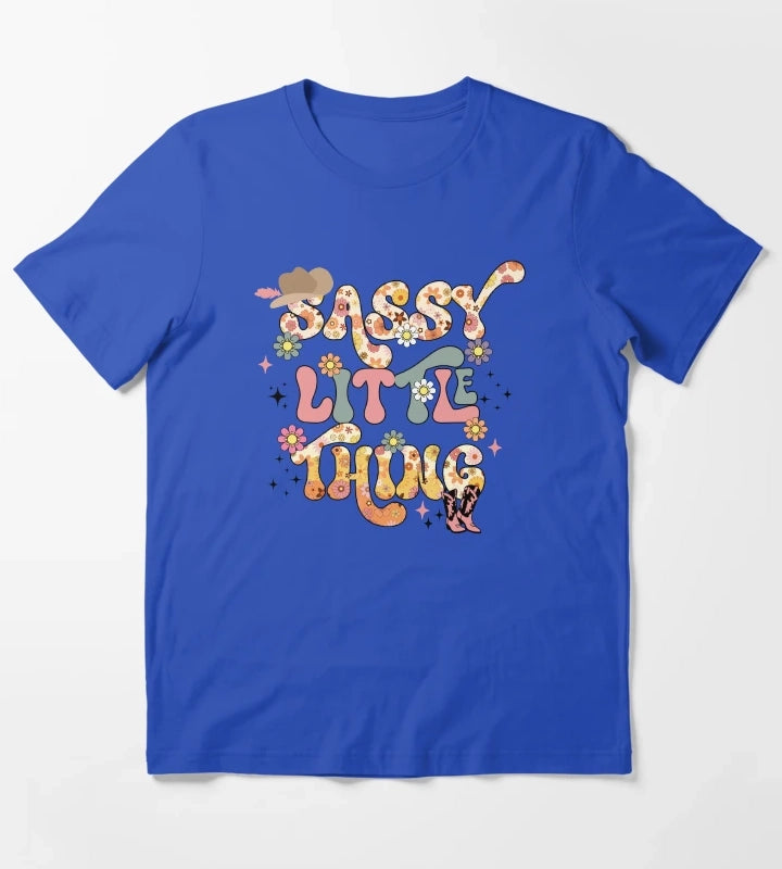 Cowgirl Sassy Little Thing T-Shirt Blue