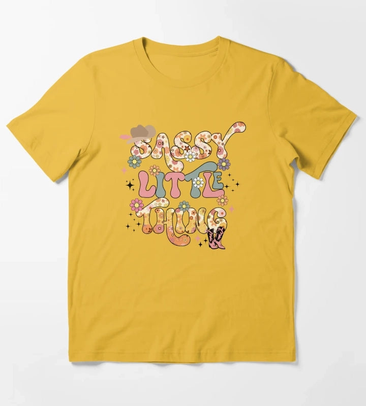 Cowgirl Sassy Little Thing T-Shirt Yellow