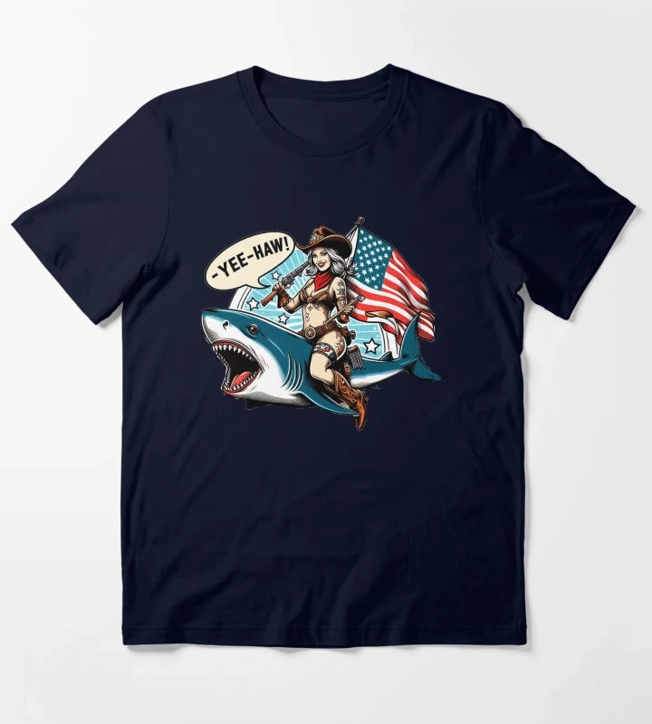 Cowgirl Shark T-Shirt Navy