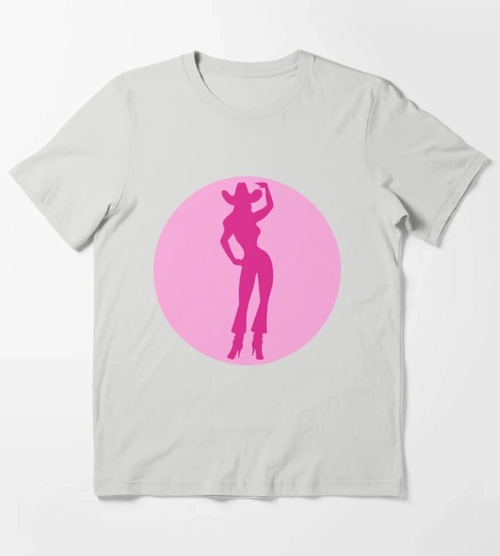 Cowgirl Silhouette T-Shirt Light Grey