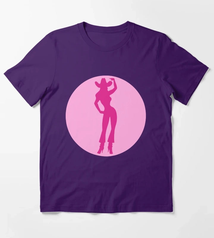 Cowgirl Silhouette T-Shirt Purple