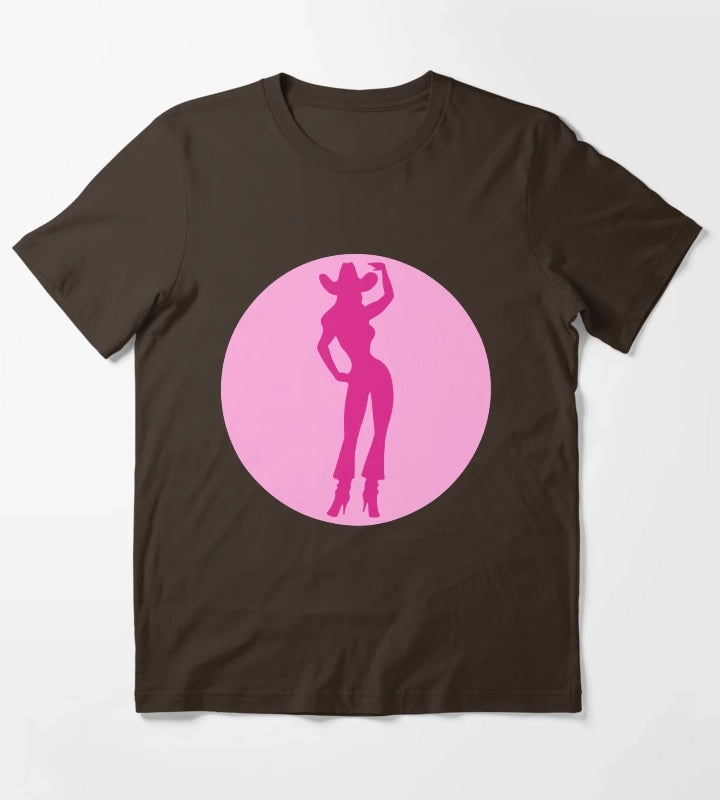 Cowgirl Silhouette T-Shirt Brown