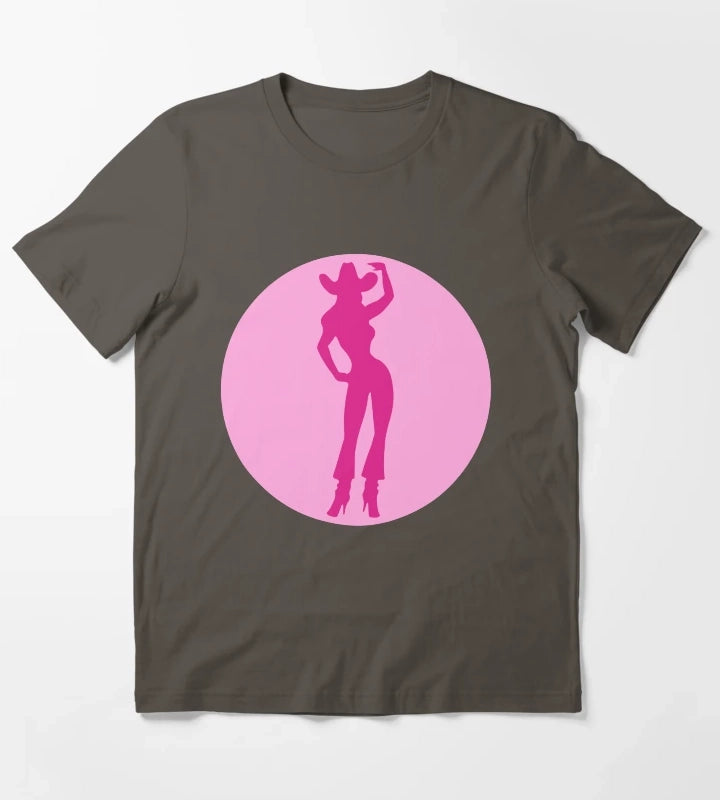 Cowgirl Silhouette T-Shirt Dark Grey