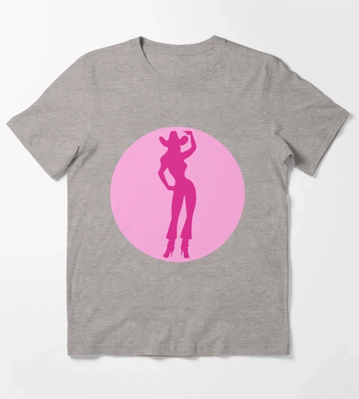 Cowgirl Silhouette T-Shirt Heather Grey
